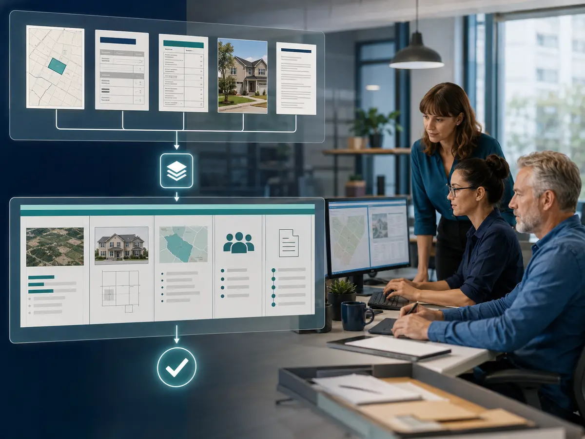 Shri Data Entry Services team working on Property Records Data Entry Services projects