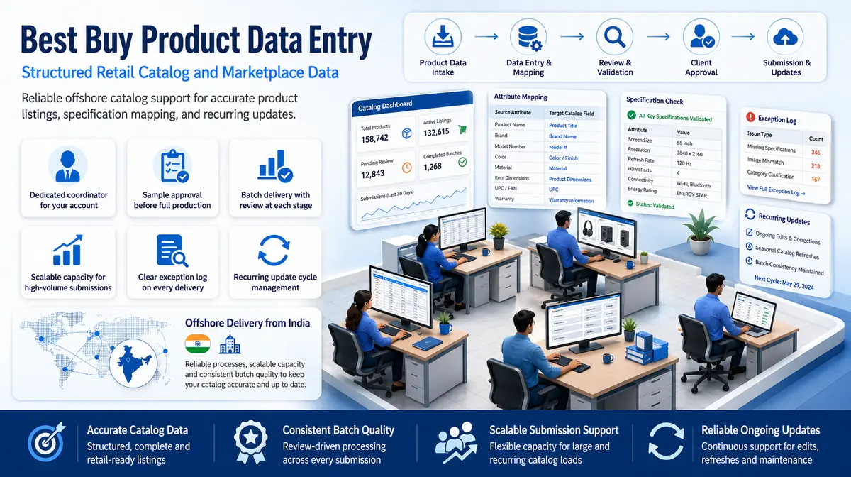Best Buy Product Data Entry Services workflow and quality review