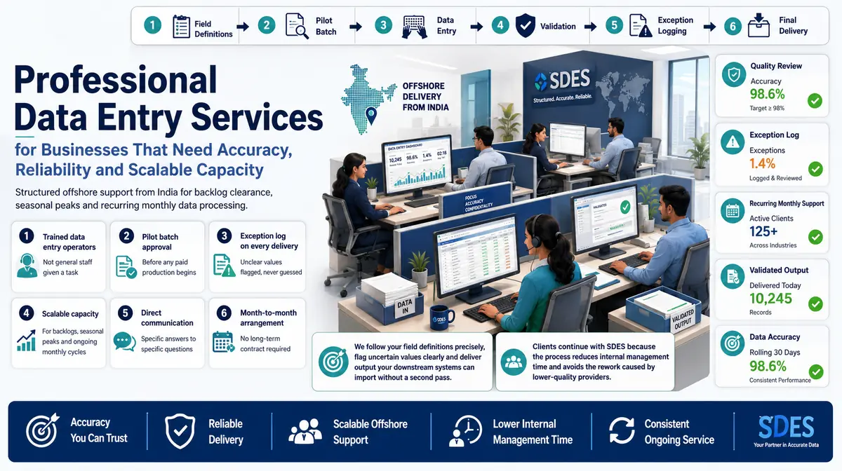 Data Entry Services workflow and quality review