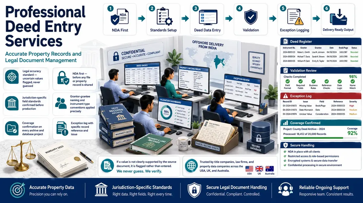 Deed Entry Services workflow and quality review