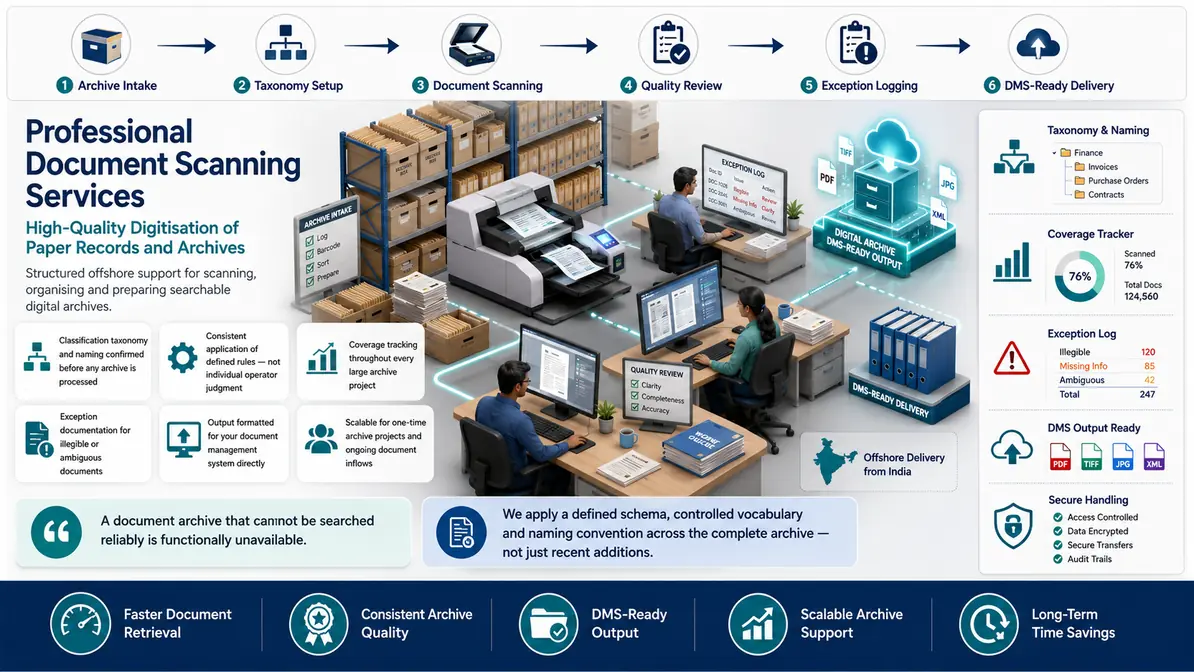 Document Scanning Services workflow and quality review