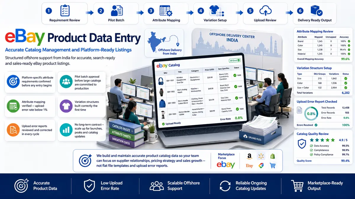 eBay Product Data Entry Services workflow and quality review