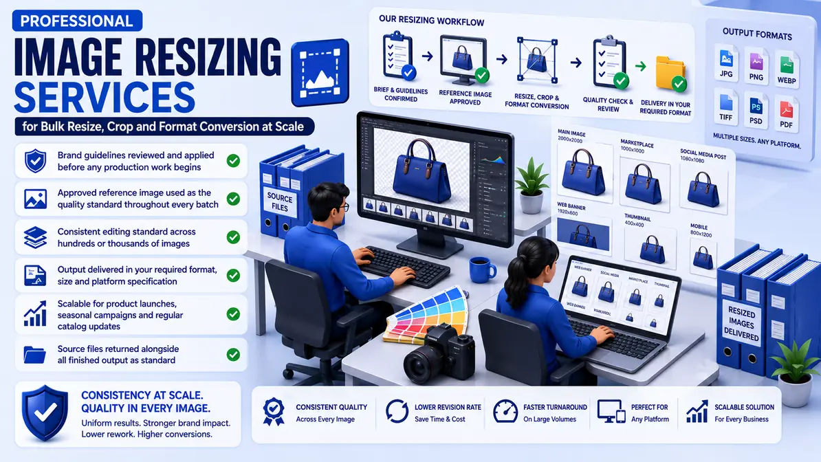 Image Resizing Services workflow and quality review