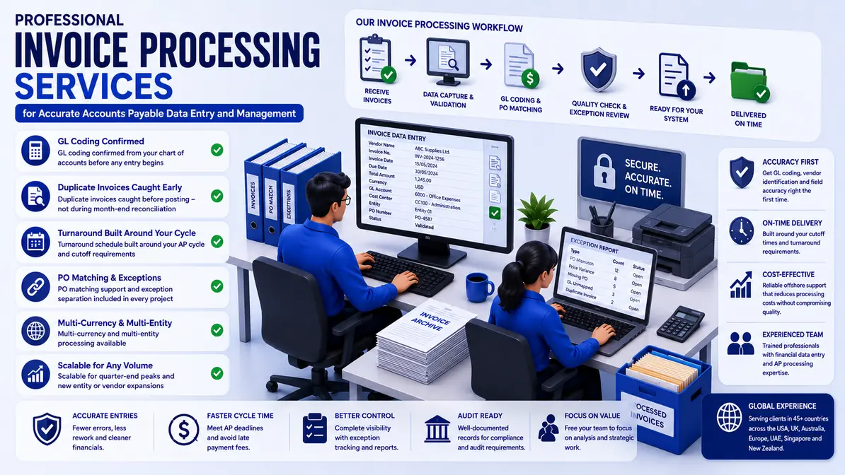 Invoice Processing Services workflow and quality review