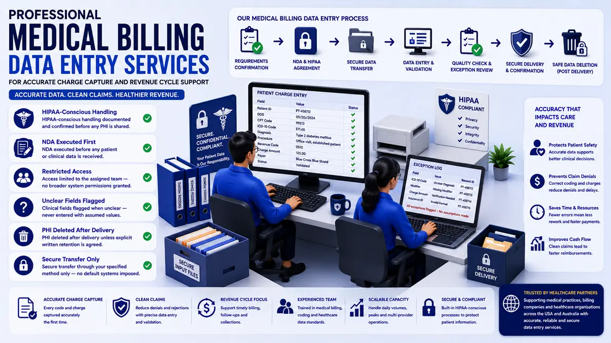 Medical Billing Data Entry Services workflow and quality review