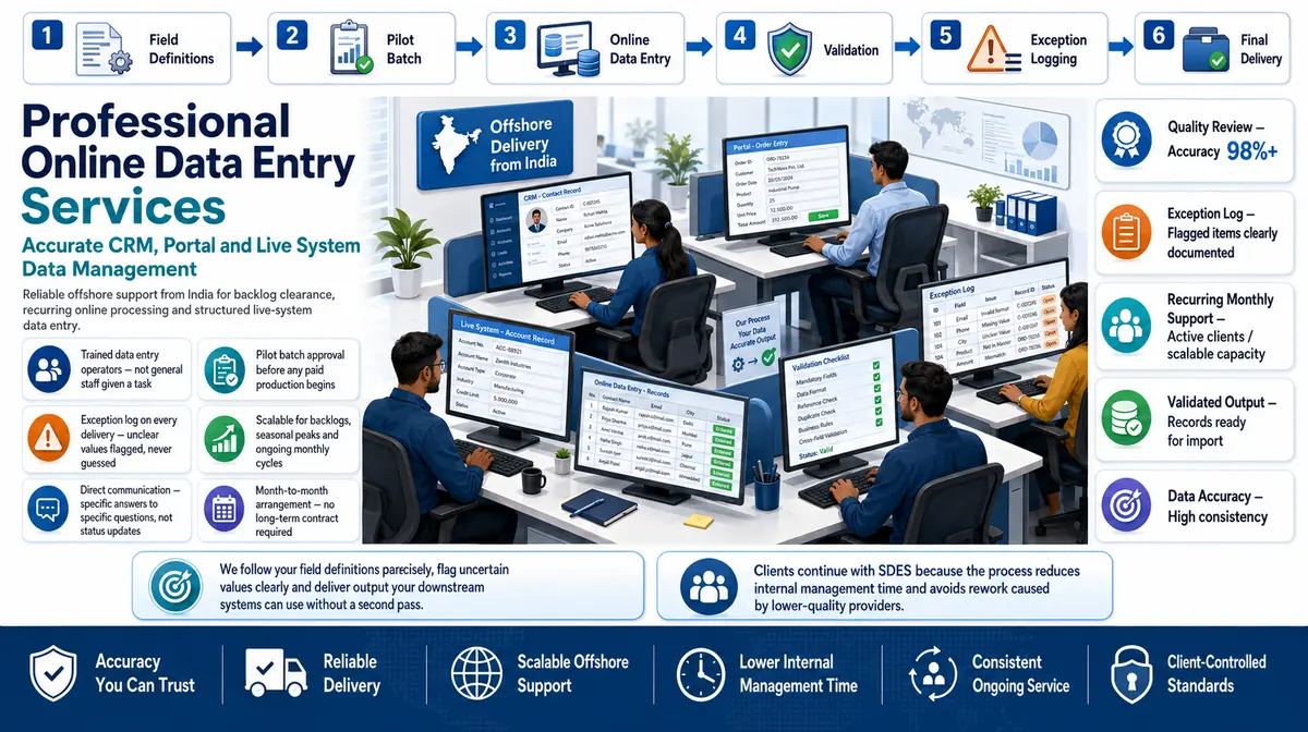 Online Data Entry Services workflow and quality review