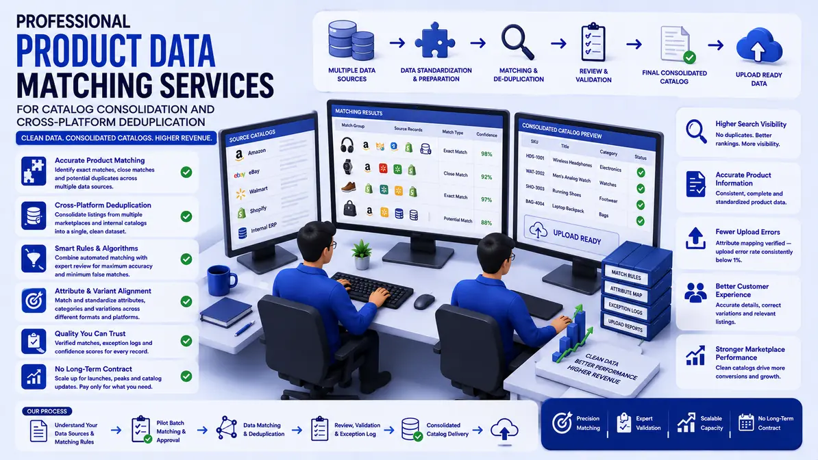 Product Data Matching Services workflow and quality review