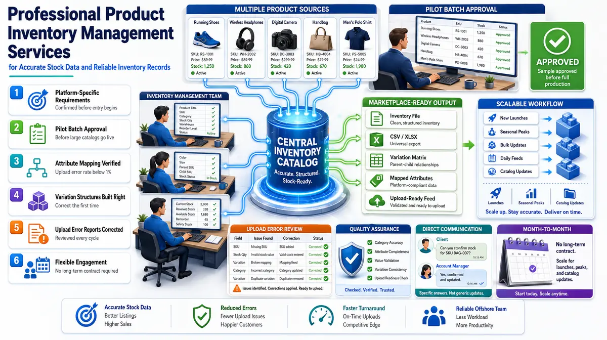Product Inventory Management Services workflow and quality review