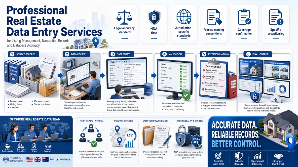 Real Estate Data Entry Services workflow and quality review