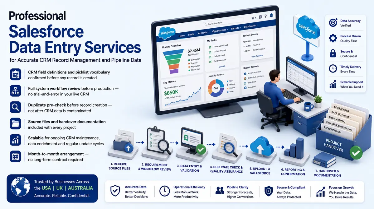 Salesforce Data Entry Services workflow and quality review