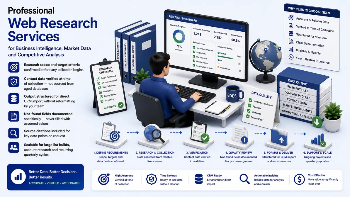 Web Research Services workflow and quality review